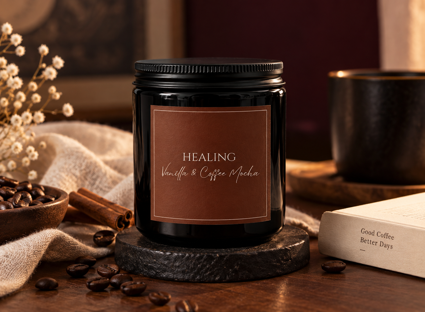 Healing ritual candle